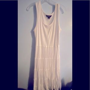 Double Decker dress . Size L 100% cotton.  Super fun tank longer dress for beach